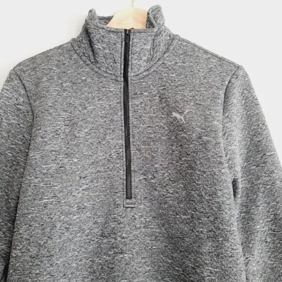 PUMA Warm Cell 1/4 Zip Mock Neck Sweatshirt Hi-Low Sz M - Picture 3 of 15